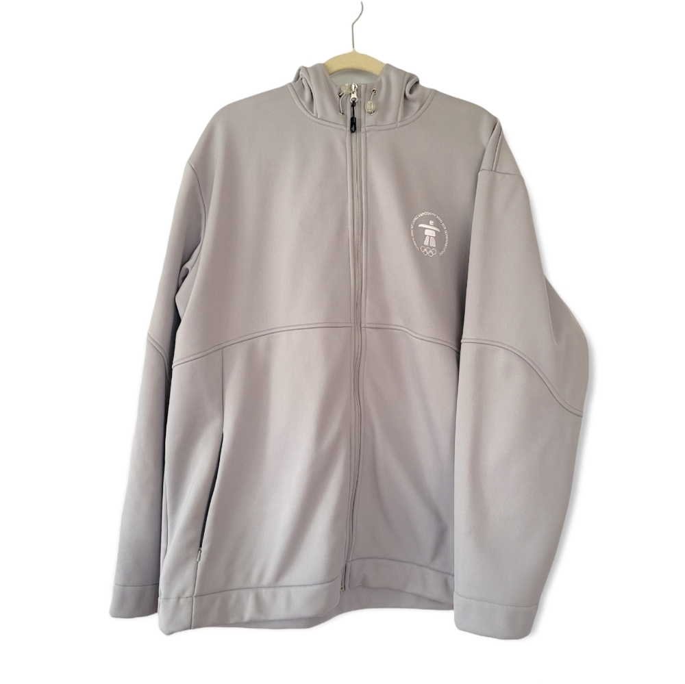 VANCOUVER 2010 OLYMPIC Winter Game Official Merchandise Light Grey Hoodie Jacket